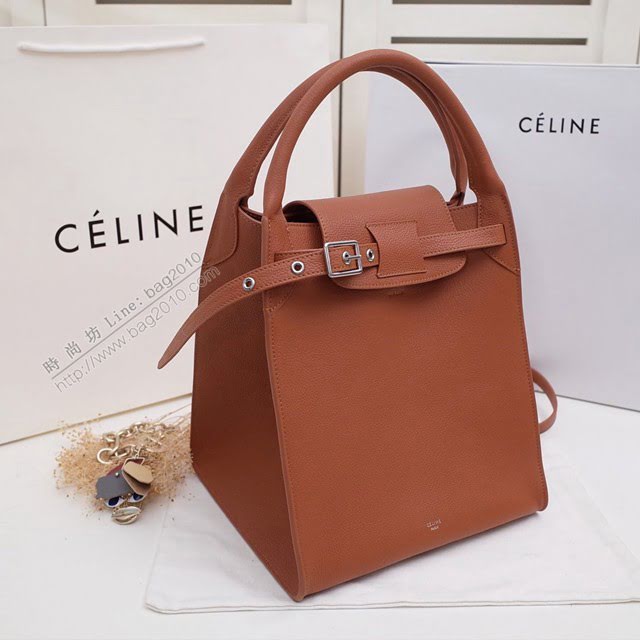 Celine女包 賽琳平紋小牛皮手袋 Céline big bag Celine手提肩背包 183313  slyd2132